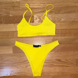 Yellow swimsuit